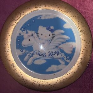 1999 Rare Hello Kitty 25th Anniversary Unicorn Decorative Plate